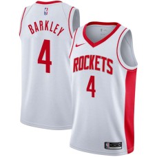 Houston Rockets #4 Charles Barkley Jersey -White