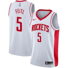 Houston Rockets #5 Dave Feitl Jersey -White