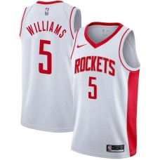 Houston Rockets #5 Troy Williams Jersey -White