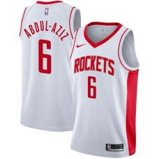 Houston Rockets #6 Zaid Abdul-Aziz Jersey -White