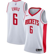 Houston Rockets #6 Tyler Ennis Jersey -White