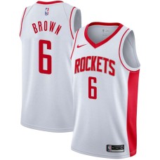 Houston Rockets #6 Bobby Brown Jersey -White