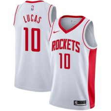 Houston Rockets #10 John Lucas Jersey -White