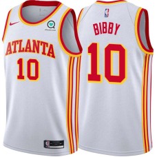 Atlanta Hawks #10 Mike Bibby Jersey -White