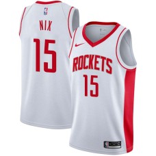 Houston Rockets #15 Daishen Nix Jersey -White