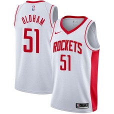 Houston Rockets #51 Jawann Oldham Jersey -White