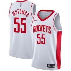 Houston Rockets #55 Dikembe Mutombo Jersey -White