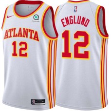 Atlanta Hawks #12 Gene Englund Jersey -White