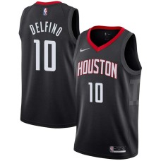 Houston Rockets #10 Carlos Delfino Jersey -Black