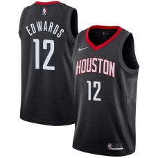 Houston Rockets #12 Vince Edwards Jersey -Black