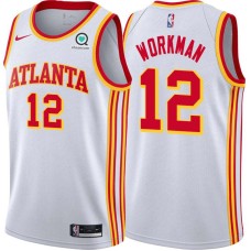 Atlanta Hawks #12 Tom Workman Jersey -White