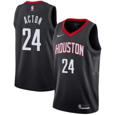 Houston Rockets #24 Bud Acton Jersey -Black