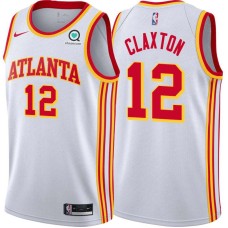 Atlanta Hawks #12 Speedy Claxton Jersey -White