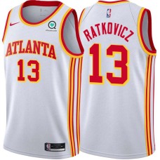 Atlanta Hawks #13 George Ratkovicz Jersey -White