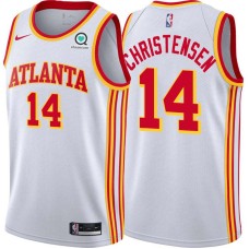 Atlanta Hawks #14 Cal Christensen Jersey -White