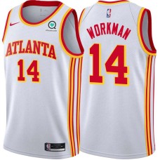 Atlanta Hawks #14 Haywoode Workman Jersey -White