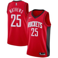 Houston Rockets #25 Garrison Mathews Jersey -Red