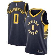 Indiana Pacers #0 Tyrese Haliburton Jersey -NAVY