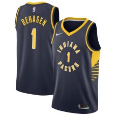 Indiana Pacers #1 Ron Behagen Jersey -NAVY