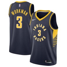 Indiana Pacers #3 Haywoode Workman Jersey -NAVY