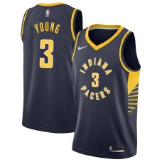 Indiana Pacers #3 Joe Young Jersey -NAVY