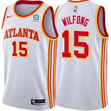 Atlanta Hawks #15 Win Wilfong Jersey -White