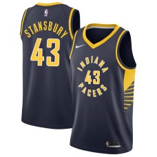 Indiana Pacers #43 Terence Stansbury Jersey -NAVY