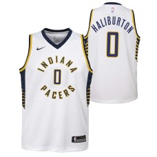 Indiana Pacers #0 Tyrese Haliburton Jersey -White