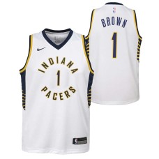 Indiana Pacers #1 Roger Brown Jersey -White