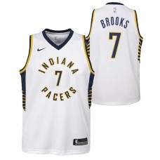 Indiana Pacers #7 Michael Brooks Jersey -White