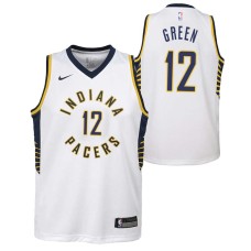 Indiana Pacers #12 Rickey Green Jersey -White