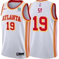 Atlanta Hawks #19 Pape Sy Jersey -White