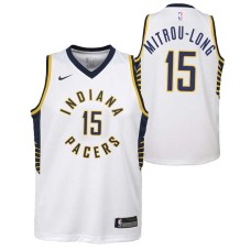 Indiana Pacers #15 Naz Mitrou-Long Jersey -White