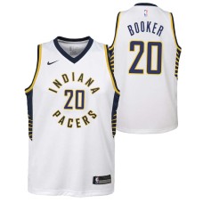 Indiana Pacers #20 Trevor Booker Jersey -White