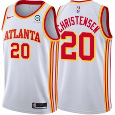 Atlanta Hawks #20 Cal Christensen Jersey -White