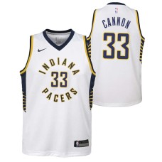 Indiana Pacers #33 Larry Cannon Jersey -White