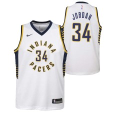 Indiana Pacers #34 Charles Jordan Jersey -White