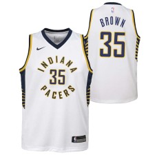 Indiana Pacers #35 Roger Brown Jersey -White