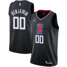 LA Clippers #00 Benoit Benjamin Jersey -Black