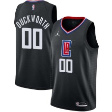 LA Clippers #00 Kevin Duckworth Jersey -Black