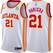 Atlanta Hawks #21 Skip Harlicka Jersey -White