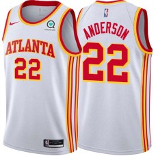 Atlanta Hawks #22 Greg Anderson Jersey -White