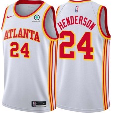 Atlanta Hawks #24 Cedric Henderson Jersey -White