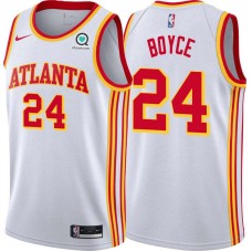 Atlanta Hawks #24 Donnie Boyce Jersey -White