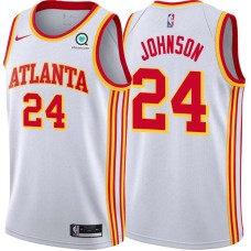 Atlanta Hawks #24 Anthony Johnson Jersey -White