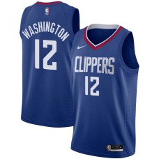 LA Clippers #12 Jim Washington Jersey -Blue