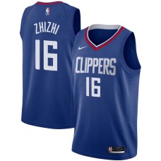 LA Clippers #16 Wang Zhizhi Jersey -Blue