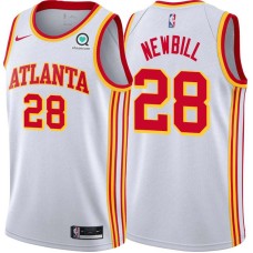 Atlanta Hawks #28 Ivano Newbill Jersey -White