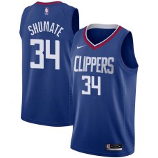 LA Clippers #34 John Shumate Jersey -Blue