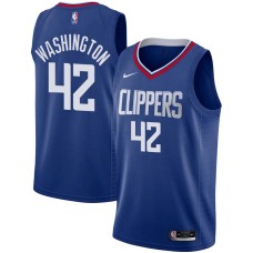 LA Clippers #42 Kermit Washington Jersey -Blue